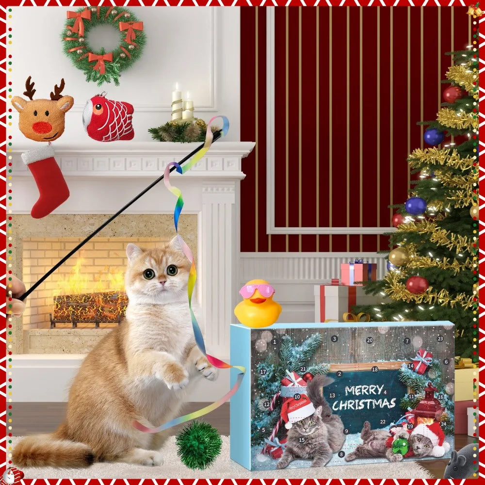 🎄🐱 KALENDARZ ADWENTOWY DLA KOTÓW | 24 ZABAWKI DLA TWOJEGO KOTA 🐈🎅